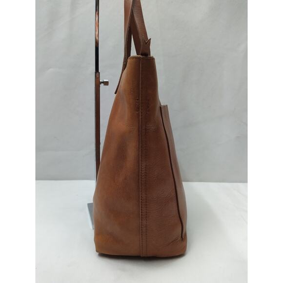 Madewell Brown Leather Double Handles Tote Bag - Picture 4 of 16